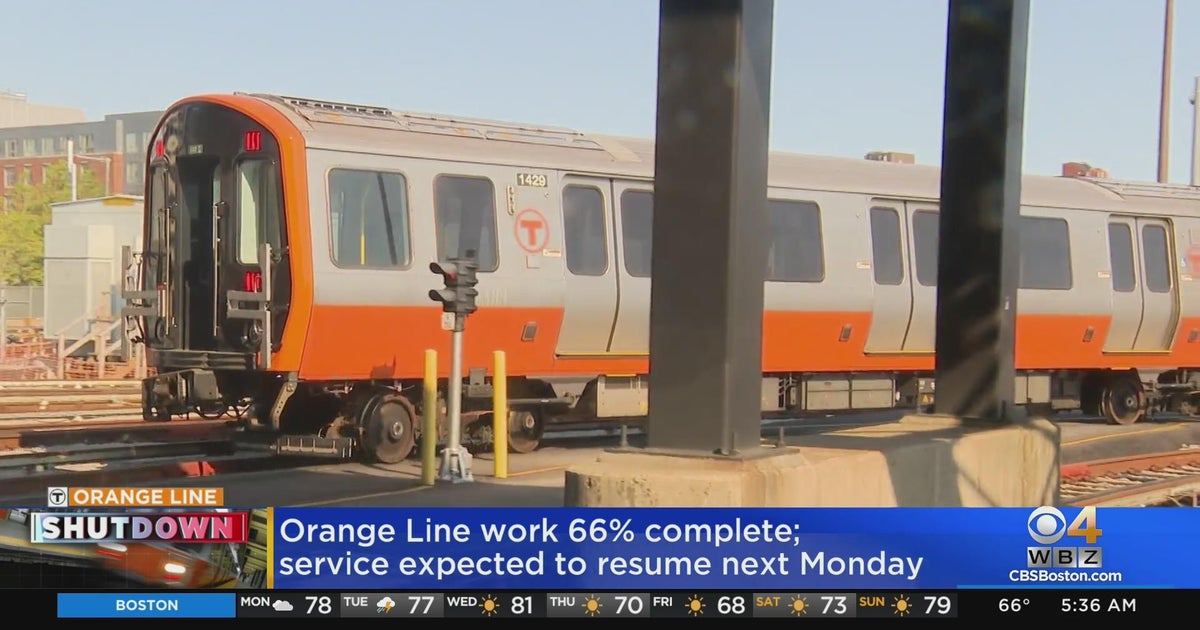 Orange Line work over two-thirds complete, service expected to resume ...