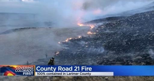 County Road 21 Fire 100% contained in Larimer County - CBS Colorado