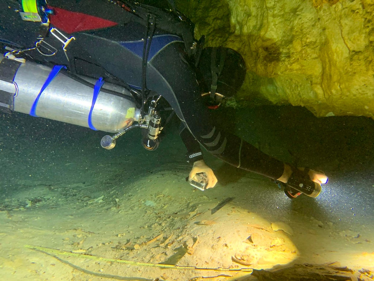 Ancient skeleton found in underwater cave in Mexico threatened by Maya ...