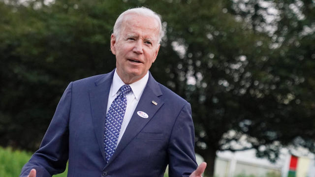 U.S. President Joe Biden votes in the Delaware primary, in Wilmington 