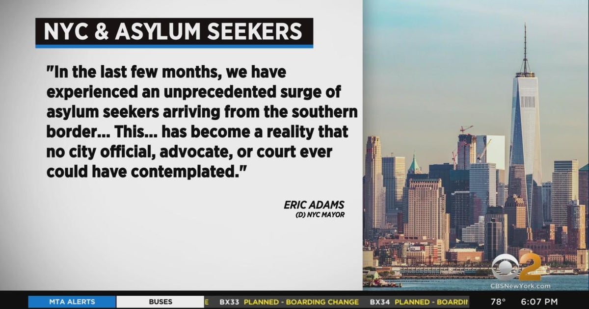 Mayor Adams releases statement on surge of asylum seekers in NYC - CBS ...