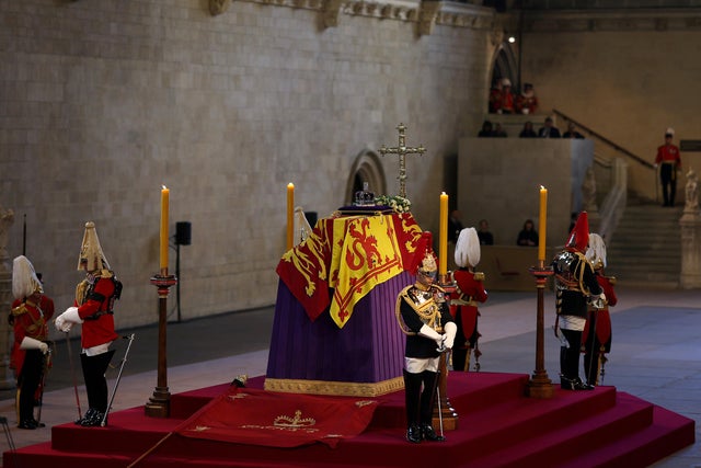 The Coffin Carrying Queen Elizabeth II Is Transferred From Buckingham Palace To The Palace Of Westminster 