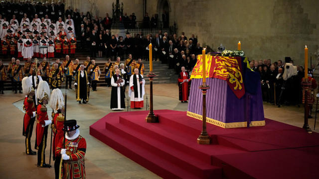 Queen Elizabeth II began lying in state at Westminster Hall on Sept. 14, 2022, and will continue to do so until her funeral on Sept. 19, 2022. 