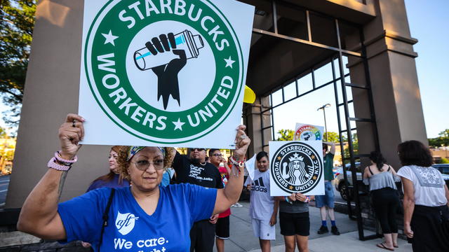 Protestors rally against perceived union busting at Starbucks 