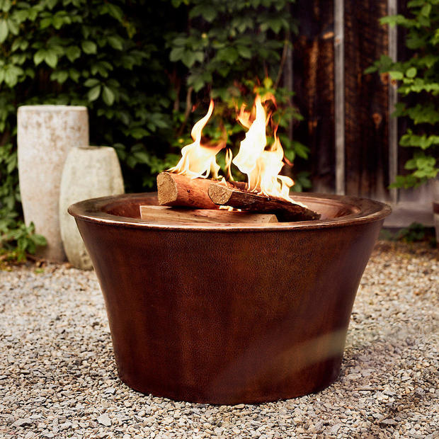 Copper Fire Pit with Tray Top 