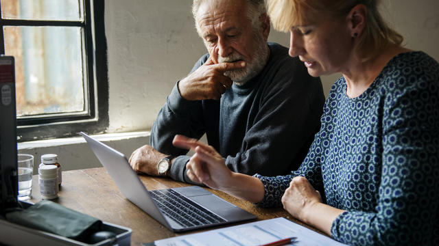Elderly couple planning on life insurance plan 