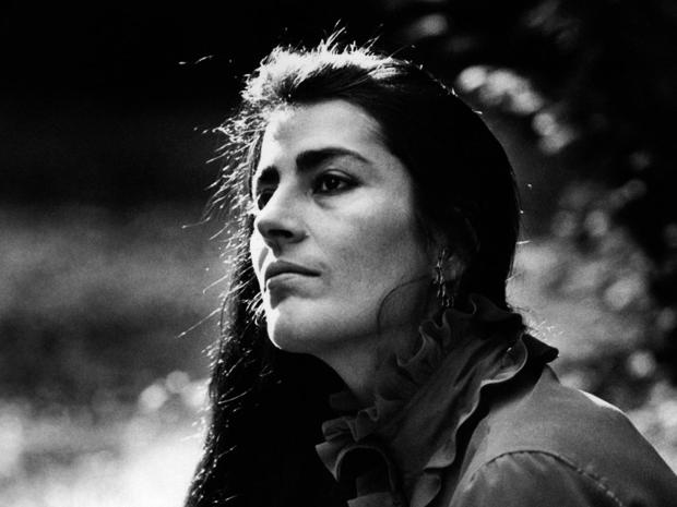 Irene Papas toying with her hair 