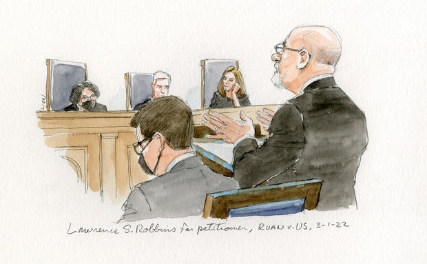 Sketch of Supreme Court arguments 