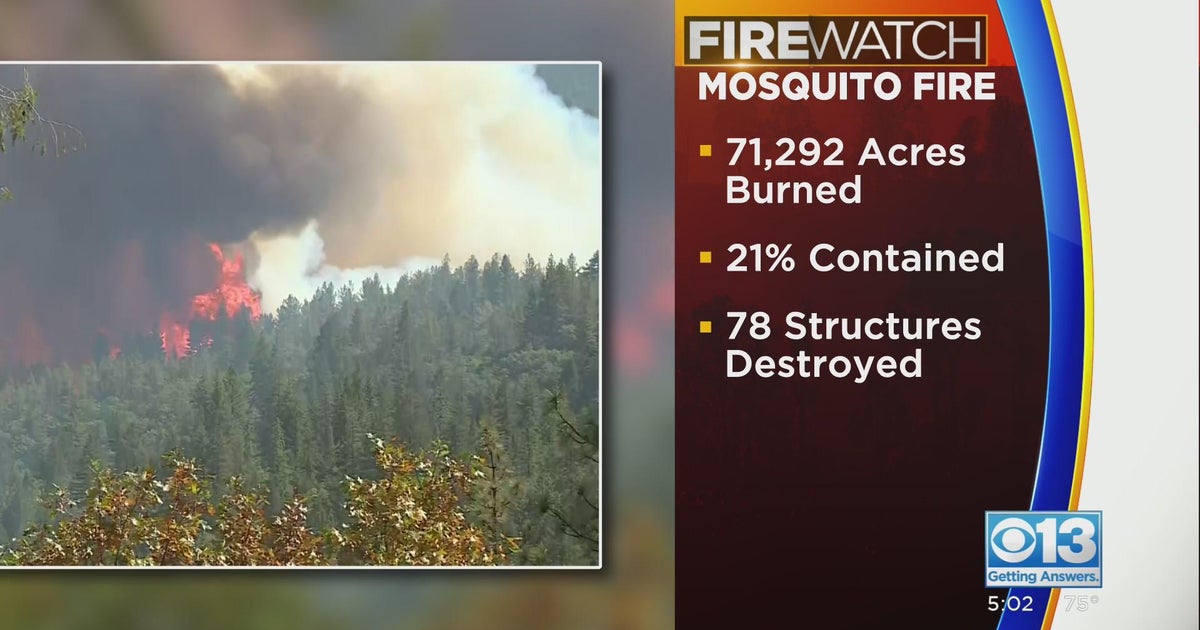 California Wildfires: Mosquito Fire &mdash; 71,292 acres burned, 21% contained