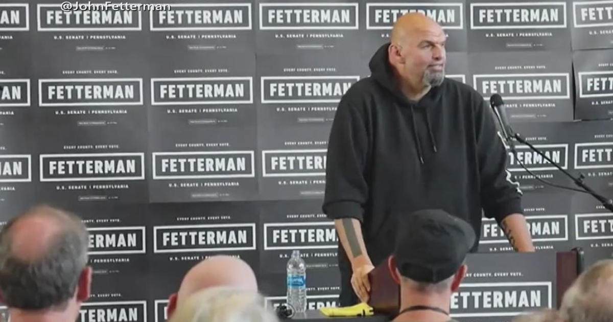 John Fetterman holds campaign rally in Indiana Co.