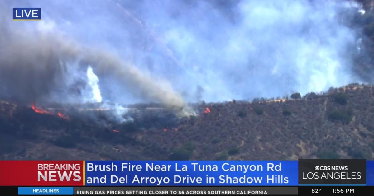 Brushfire burning in Shadow Hills grows to 100+ acres; 40% containment ...