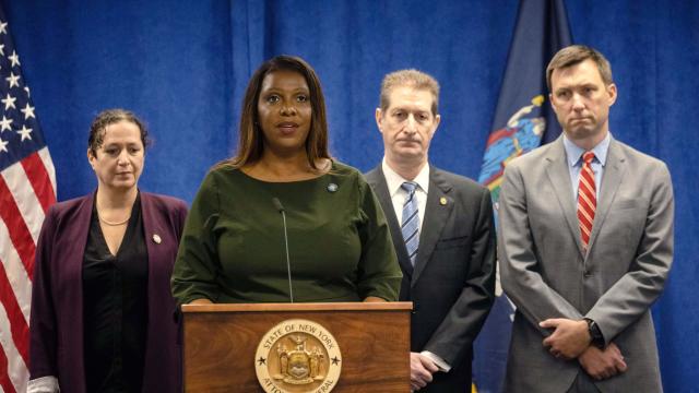 Attorney General Letitia James makes announcement about 