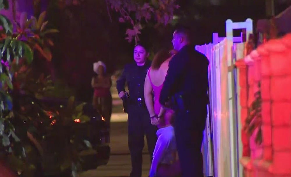 Several people in custody at end of police pursuit in South LA - CBS ...