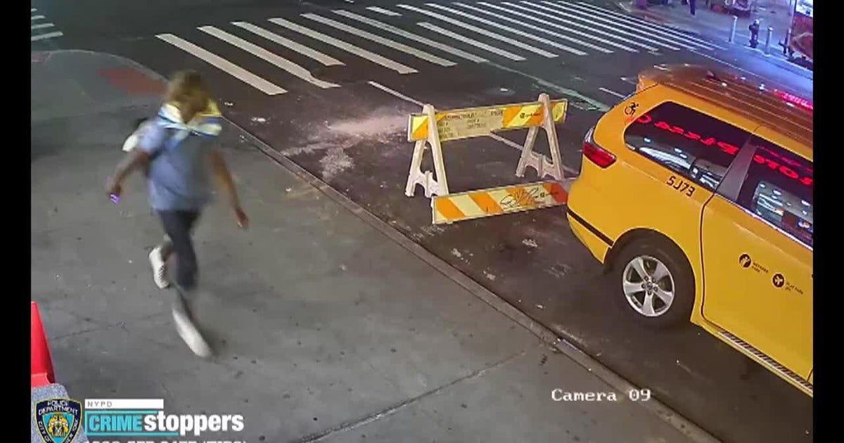 Caught on video Unprovoked chair assault CBS New York