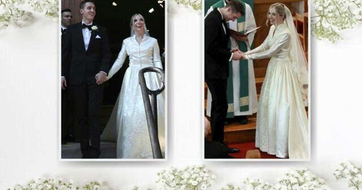 The bride who wore grandmother’s wedding dress became the eighth woman in her family