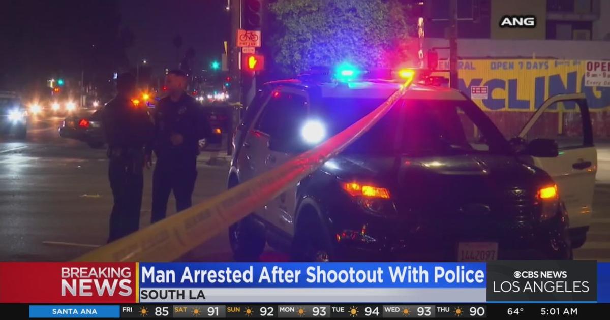 Man Arrested After Shootout With Police In South La Cbs Los Angeles