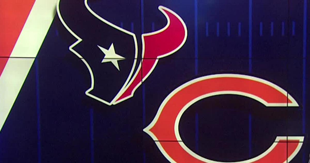 Chicago Bears vs. Houston Texans. Fans support on NFL Game. Silhouette of  supporters, big screen with two rivals in background Stock Photo - Alamy