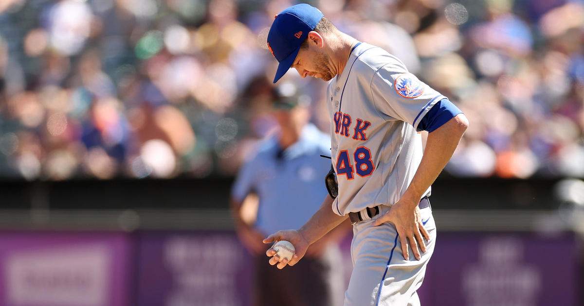Mets ace deGrom tagged NL East lead cut in loss to A #39 s CBS New York