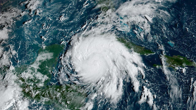 Hurricane Ian is seen in a satellite image at 9:10 a.m. ET on Sept. 26, 2022. 