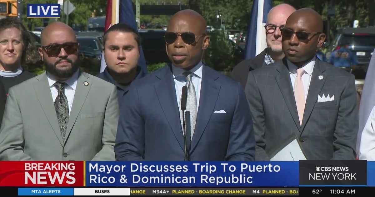 Mayor Adams discusses trip to Puerto Rico, Dominican Republic - CBS New ...