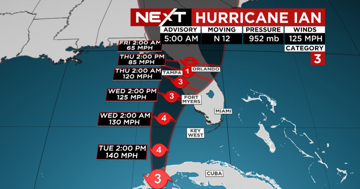 Ian becomes major Cat. 3 hurricane, Tropical Storm Watch for inland Miami-Dade, Broward