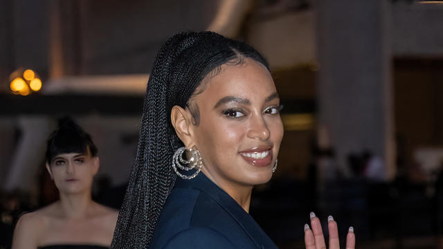 Singer-songwriter Solange Knowles is seen arriving to the New York Ballet 2022 Fall Fashion Gala at David H. Koch Theater at Lincoln Center on September 28, 2022 in New York City. 