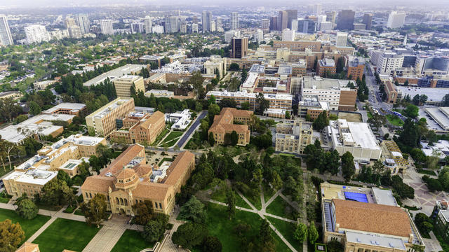 UCLA campus in Los Angeles, California - aerial view 
