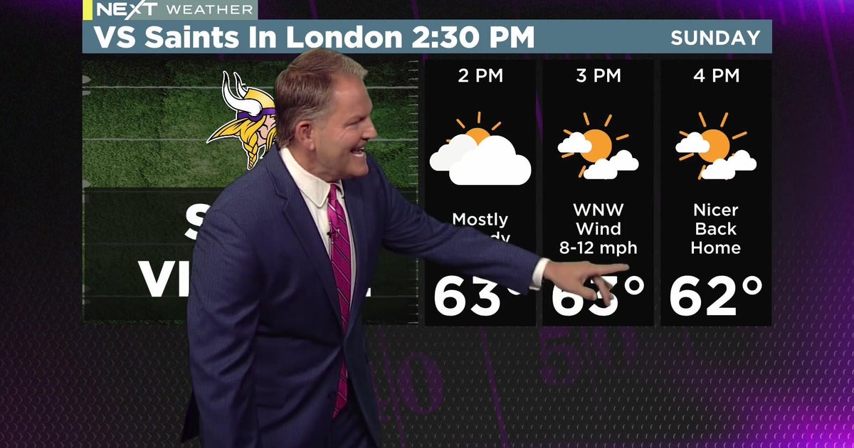NEXT Weather VikingsSaints London game forecast CBS Minnesota