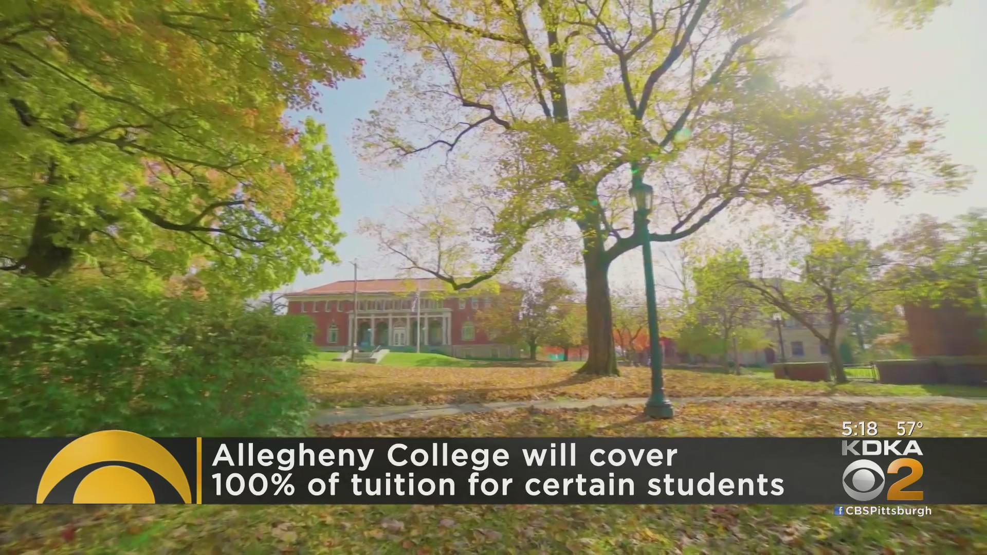 Allegheny College covering full tuition for certain students - CBS  Pittsburgh