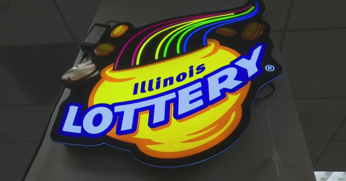 Visitors leave the Illinois Lottery Center located in Cook County