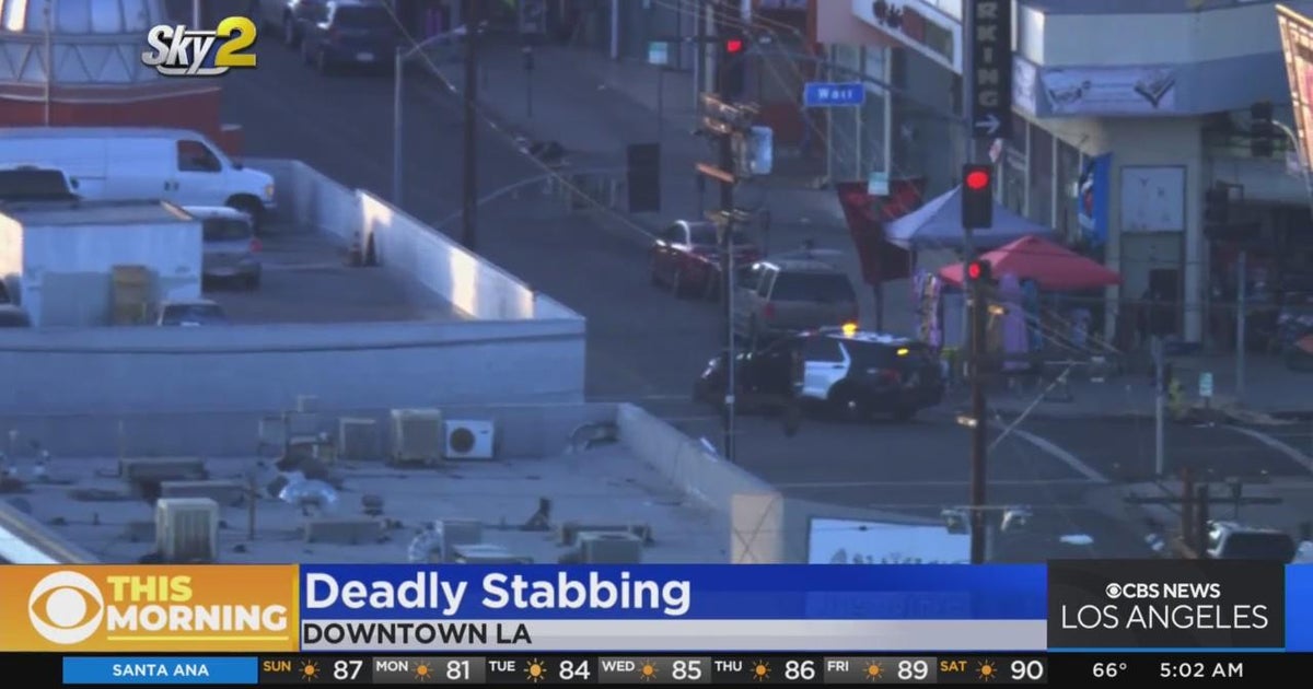 2 in custody following stabbing death of man in downtown Los Angeles ...