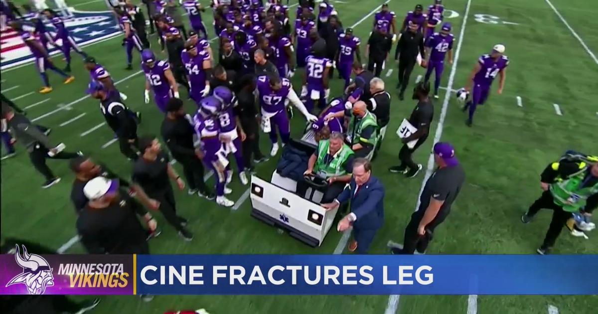 Vikings’ Lewis Cine fractures leg, needs surgery
