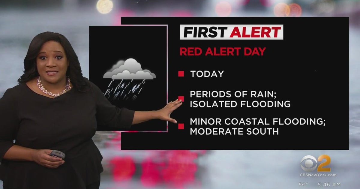 First Alert Weather: Red Alert for heavy rain Tuesday - CBS New York