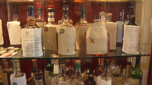The Squadron Bottle display at the Top of the Mark 