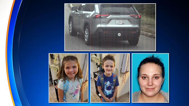Photos of the two missing children, their mom and the vehicle they're believed to be in. 