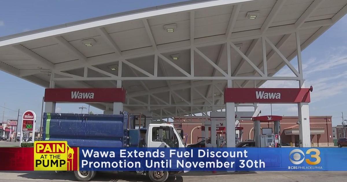 Wawa extends fuel discount promotion CBS Philadelphia