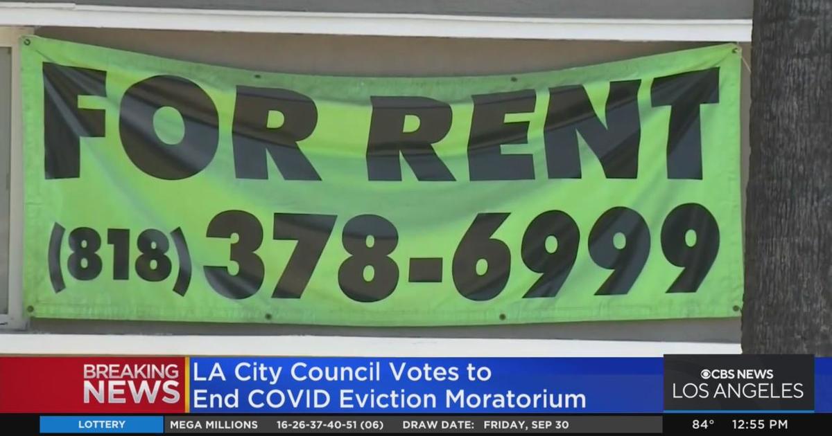 LA City Council votes to end COVID19 eviction moratorium CBS Los Angeles