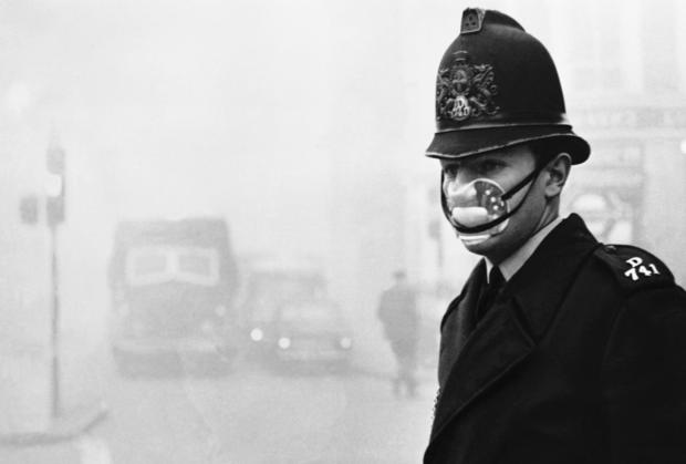 Policeman Wearing Face Mask 