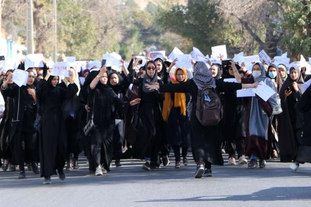 AFGHANISTAN-WOMEN-PROTEST 