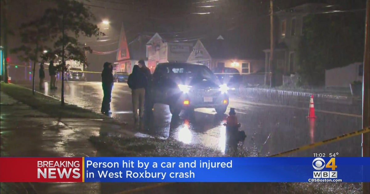 Person hit by car in West Roxbury CBS Boston