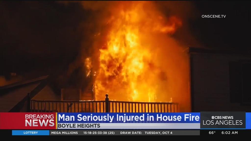 Man seriously injured in Boyle Heights house fire