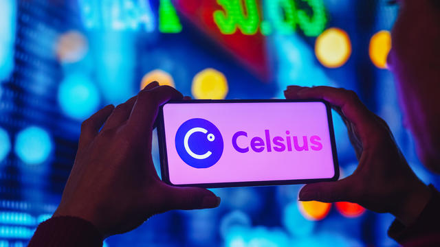 In this photo illustration, the Celsius Network logo is 