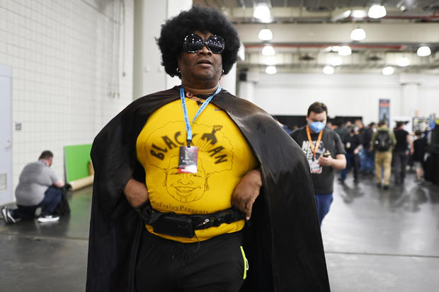 Blackman poses during New York Comic Con 2022 on October 06, 2022 in New York City. 