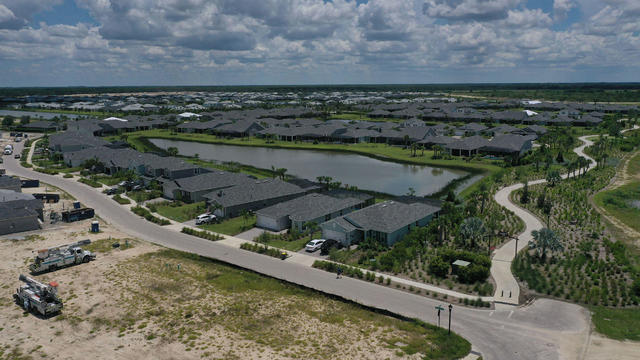 Aerial view of Babcock Ranch Florida USA showing the development and construction process of this new community in Southwest Florida January 2nd 2022. 