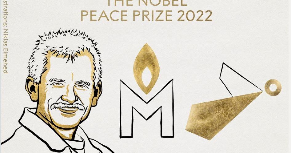 Nobel Peace Prize 2022 goes to human rights groups in Russia and Ukraine, and a jailed activist in Belarus