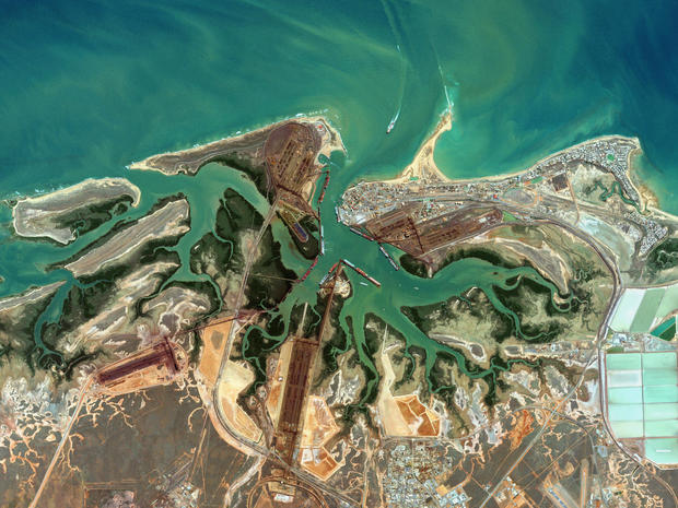 Satellite Imagery of Port Hedland in Western Australia 