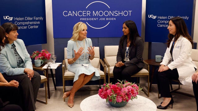 First Lady Jill Biden And National Cancer Institute Director Dr. Bertagnolli Discuss Breast Cancer Research At U. Of California 
