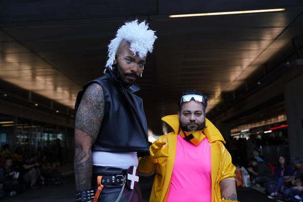 Storm and Jubilee cosplayers attend the 1st day of the 2022 New York Comic-Con at the Javits Convention Center in New York, United States on October 06, 2022. 