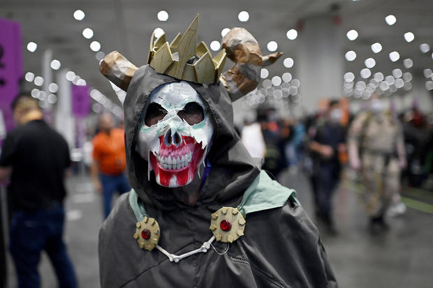 A Lich cosplayer attends New York Comic Con 2022 on October 07, 2022 in New York City. 