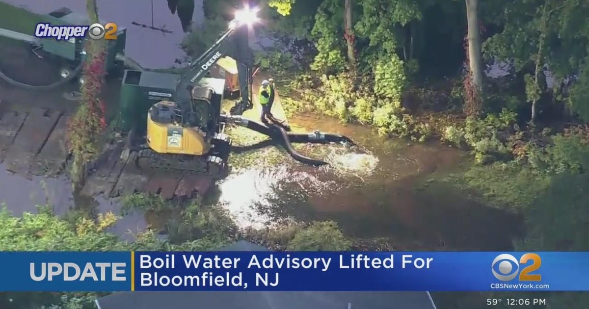 Bloomfield lifts boil water advisory CBS New York